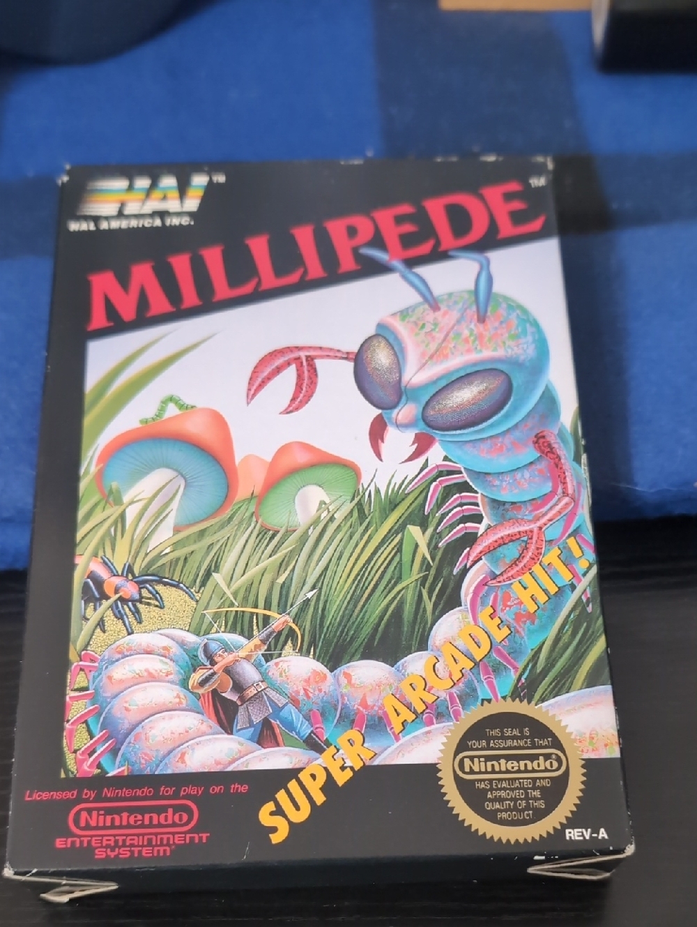 Nintendo Millipede NES Game - Black with Multicolor Artwork